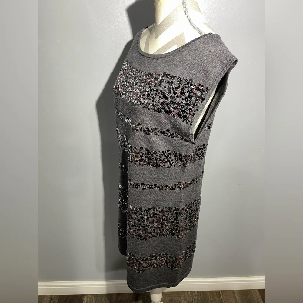 Trina Turk Gray Sequin Mini‎ Dress